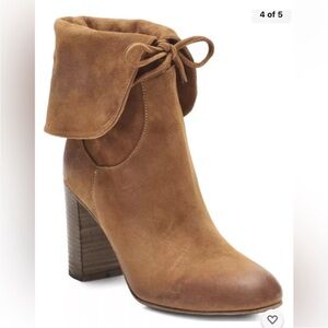 Free People Brown Genuine Suede Women's Mila Heel Boots Made in Italy 9